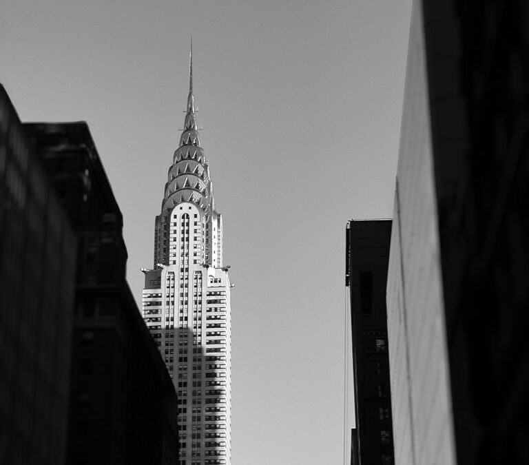 Chrysler Building in Black and White : New York City Icon Standing Tall in Silence